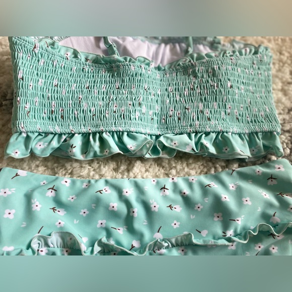 Adorable bikini retro boho top rouched and ruffles design size XL - Picture 5 of 6